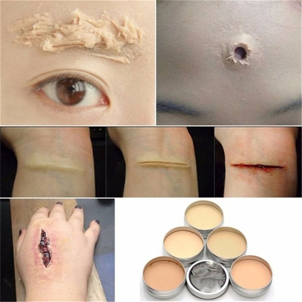 Cosplay Prop Paint - 30g Face Bodyปลอมแผลเป็นขี้ผึ้งฮาโลวีนคอสเพลย์ปาร์ตี้แผลรอยแผลเป็นปลอมแต่งหน้าWAX Puttyผิวขี้ผึ้งพิเศษเครื่องสำอางค์Props