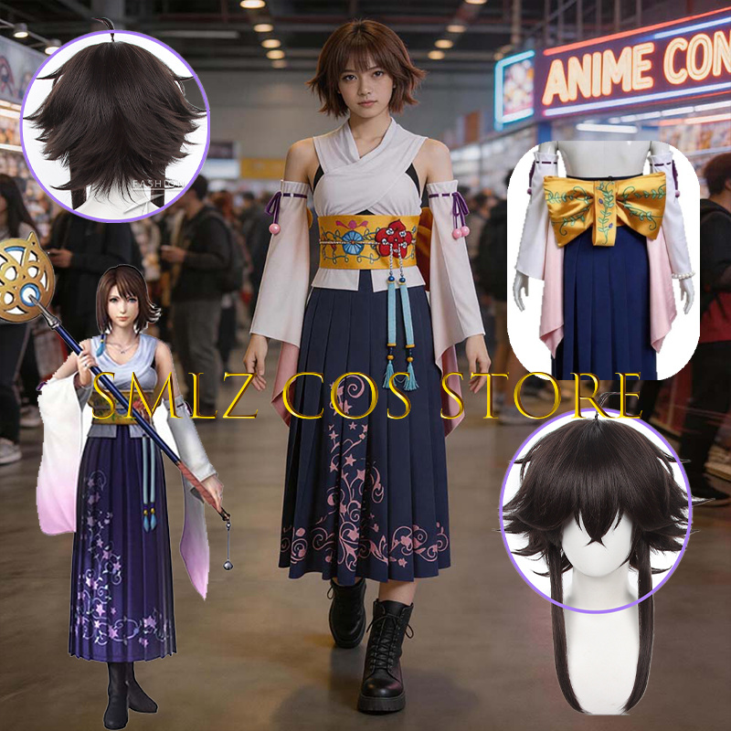Cosplay Prop Making - Smlz FFX ยูน่าคอสเพลย์อะนิเมะ FF10 X เครื่องแต่งกายผู้หญิงคุณ