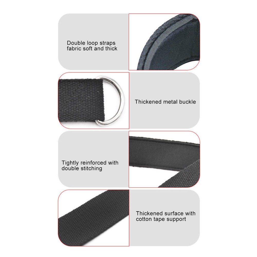 D Ring Strap - 2 ชิ้น สายรัดพิลาทิสแบบห่วงคู่ ป้องกันการลื่น ใช้งานได้จริง บุนุ่ม
