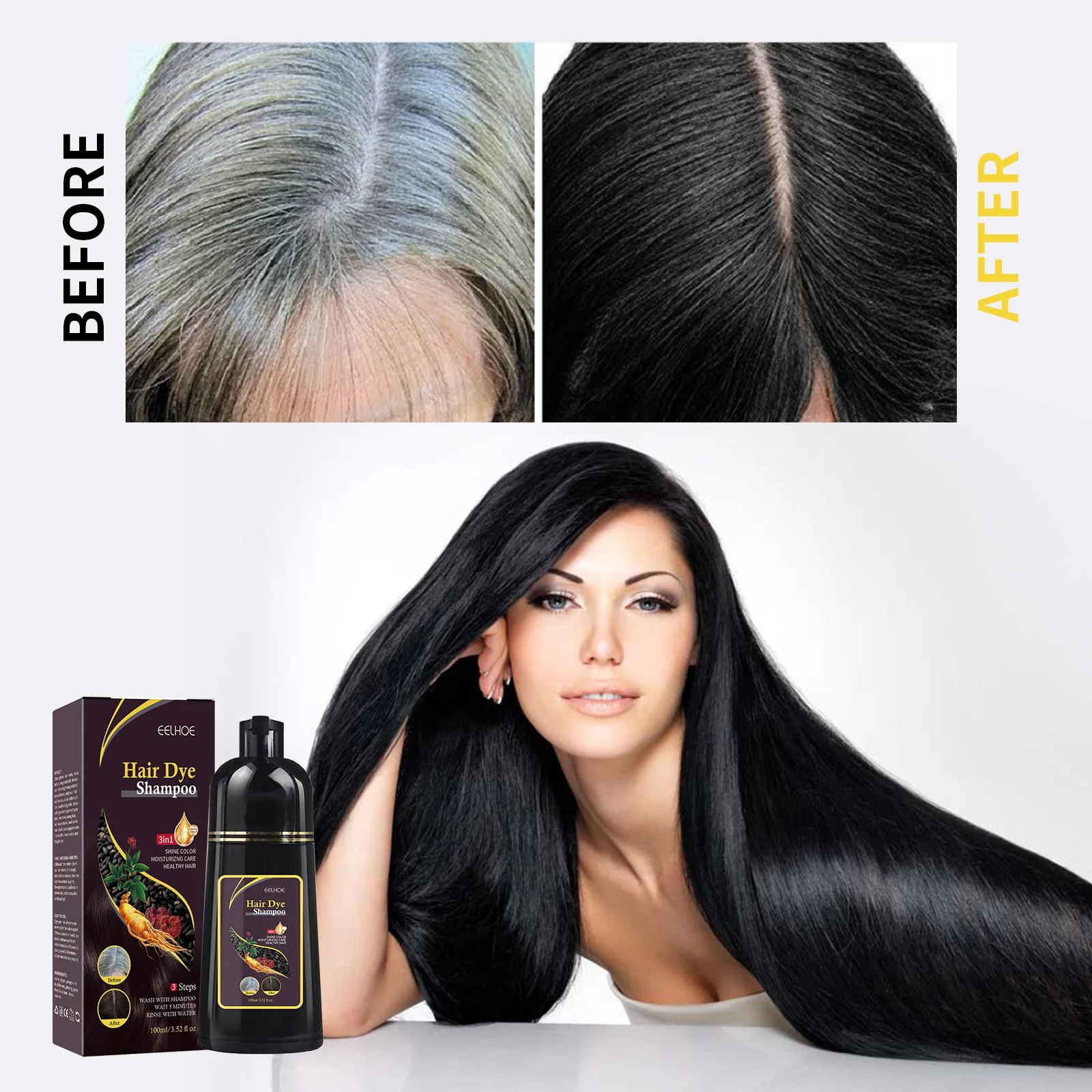 แชมพูย้อมผมสมุนไพรธรรมชาติ 100 - Hair Spray Color บทวิจารณ์และราคา